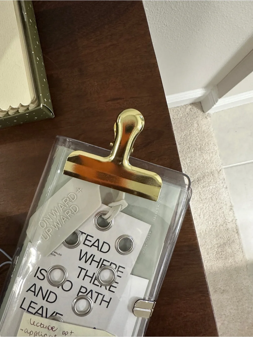 Gold planner Clip
